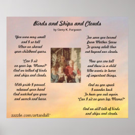 "VÖGEL UND SCHIFFE UND SCHLIESSUNGEN FAMILIENPOSTE POSTER