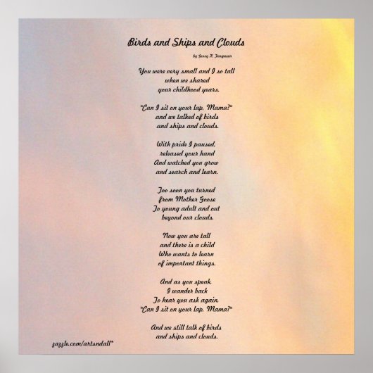 "VÖGEL UND SCHIFFE UND SCHLIESSUNGEN FAMILIENPOSTE POSTER (Vorne)