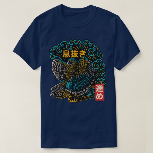 Vogel- und Schildkrötensurfen T-Shirt (Design vorne)