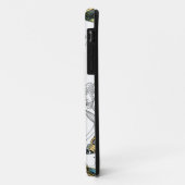 Vögel und Schmetterling auf einem schwarzen u. Case-Mate iPhone Hülle (Hinten/Links)