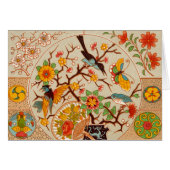 Vögel und Schmetterlinge Faltkarte (Vorderseite (Horizontal))