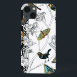 Vögel und Schmetterlinge im schwarz-weißen Hinterg Case-Mate iPhone Hülle<br><div class="desc">Die Künstlerin Chariklia Zarris ist ein talentierter Maler und Designer. Sie malt gerne Vögel und wilde Tiere,  und dieses Bild ist keine Ausnahme. Die lebhaften Farben von Vögeln und Schmetterlingen werden durch die schwarz-weißen Zweige im Hintergrund hervorgehoben.</div>