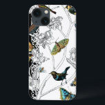 Vögel und Schmetterlinge im schwarz-weißen Hinterg Case-Mate iPhone Hülle<br><div class="desc">Die Künstlerin Chariklia Zarris ist ein talentierter Maler und Designer. Sie malt gerne Vögel und wilde Tiere,  und dieses Bild ist keine Ausnahme. Die lebhaften Farben von Vögeln und Schmetterlingen werden durch die schwarz-weißen Zweige im Hintergrund hervorgehoben.</div>