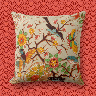 Vögel und Schmetterlinge Kissen
