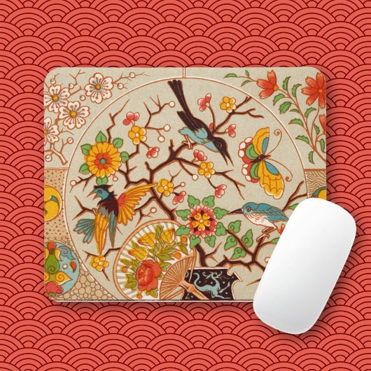 Vögel und Schmetterlinge Mousepad
