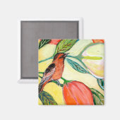 Vögel und Schmetterlinge Nr. 7 Magnet (Vorderseite/Rückseite)