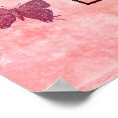 Vögel und Schmetterlinge Poster (Ecke)