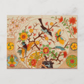 Vögel und Schmetterlinge Postkarte (Vorderseite)