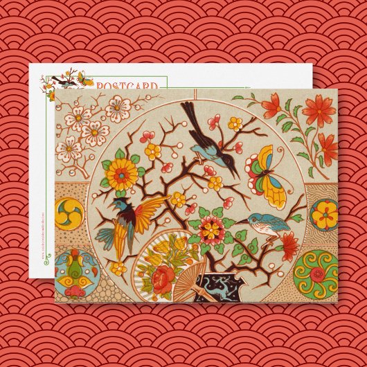 Vögel und Schmetterlinge Postkarte