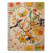 Vögel und Schmetterlinge Spiral Foto Notebook Notizblock (Vorderseite)