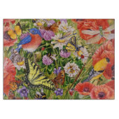 Vogel-und Schmetterlings-Glasschneiden-Brett Schneidebrett (Vorderseite)