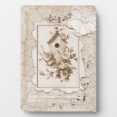 Vögel und Shabby Chic Fotoplatte (Vorderseite)