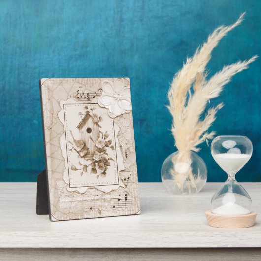 Vögel und Shabby Chic Fotoplatte (Seite)