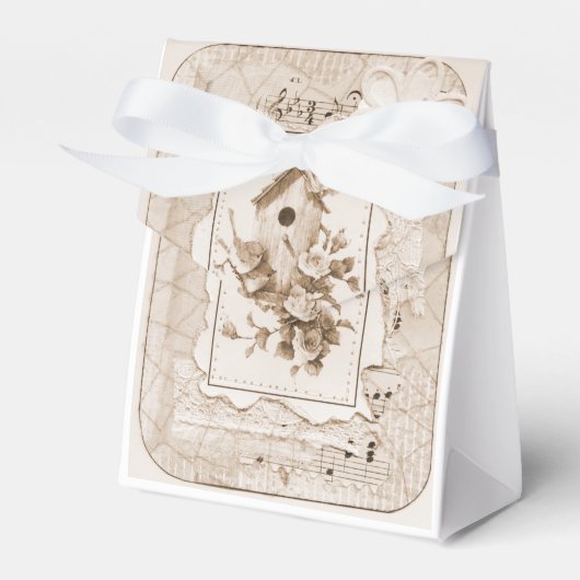 Vögel und Shabby Chic Geschenkschachtel (Vorderseite)