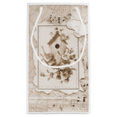 Vögel und Shabby Chic Kleine Geschenktüte (Rückseite)