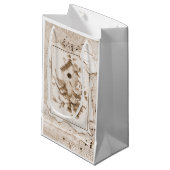 Vögel und Shabby Chic Kleine Geschenktüte (Vorderseite Schrägansicht)