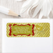 Vogel- und Stripes-Rücksendeadressen-Aufkleber (Insitu)