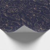 Vögel und Trauben Geschenkpapier (Ecke)