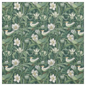 Vögel und Tulips Grüne Jugendstil Stoff (Muster)