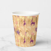 Vögel und Uniköre auf der Frühjahrswiese Pappbecher (Rechts)