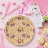 Vögel und Uniköre auf der Frühjahrswiese Pappteller (Party)