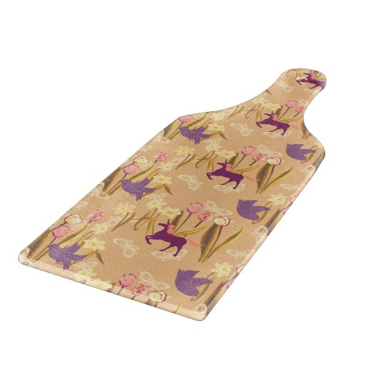 Vögel und Uniköre auf der Frühjahrswiese Schneidebrett (Ecke)