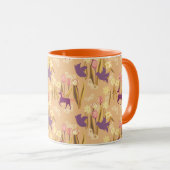Vögel und Uniköre auf der Frühjahrswiese Tasse (VorderseiteRechts)