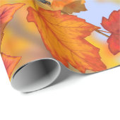 Vögel und Vogelfeeder Herbst-Herbstfarben Geschenkpapier (Rolleneckpunkt)