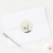 Vogel- und Walaufkleber Runder Aufkleber (Umschlag)