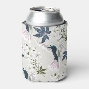 Vögel und weiße Blume. Dosenkühler