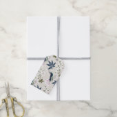 Vögel und weiße Blume. Geschenkanhänger (Mit Garn)