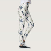 Vögel und weiße Blume. Leggings (Rechts)