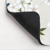 Vögel und weiße Blume. Mousepad (Ecke)