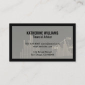 Vogel- und Wing-Logo | Finanzielle Darstellung Visitenkarte (Rückseite)