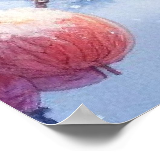 Vögel und Winterlandschaft 15 Poster (Ecke)