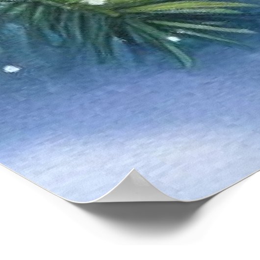 Vogel- und Winterlandschaft 22 Poster (Ecke)