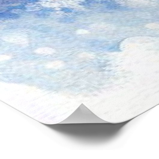 Vögel und Winterlandschaft 23 Poster (Ecke)