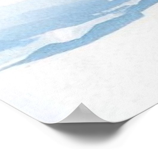 Vögel und Winterlandschaft 24 Poster (Ecke)