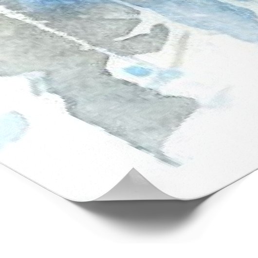 Vogel- und Winterlandschaft 25 Poster (Ecke)