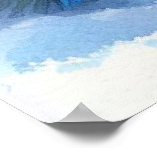 Vogel- und Winterlandschaft 26 Poster (Ecke)