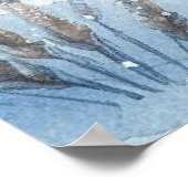 Vogel- und Winterlandschaft 28 Poster (Ecke)