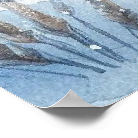 Vogel- und Winterlandschaft 28 Poster (Ecke)