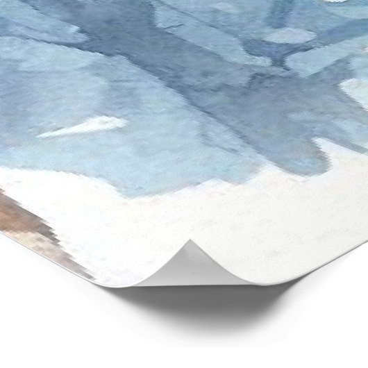 Vogel- und Winterlandschaft 29 Poster (Ecke)