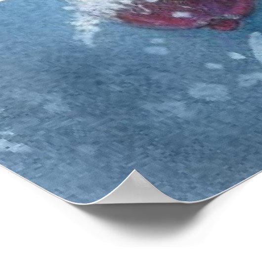 Vogel- und Winterlandschaft 30 Poster (Ecke)