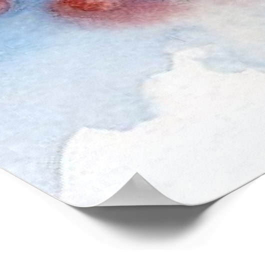 Vogel- und Winterlandschaft 31 Poster (Ecke)