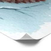 Vogel- und Winterlandschaft 33 Poster (Ecke)