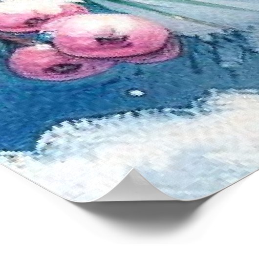 Vogel- und Winterlandschaft 9 Poster (Ecke)