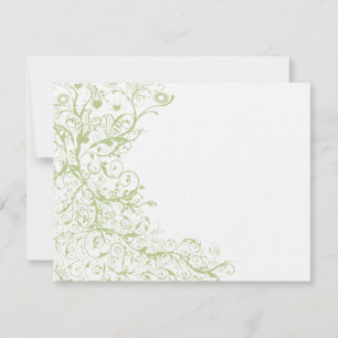 Vögel und Wirbel #28 Green Hydrangea UAWG RSVP Karte