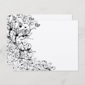 Vögel und Wirbel, die RSVP-Antwortkarte hochladen RSVP Karte (Vorne/Hinten)