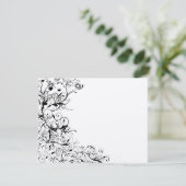 Vögel und Wirbel, die RSVP-Antwortkarte hochladen RSVP Karte (Stehend Vorderseite)